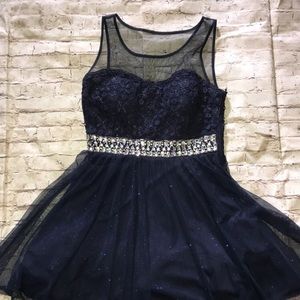 Navy Blue short formal dress